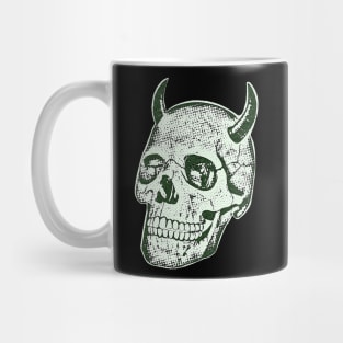 Horned Skull In Green Mug